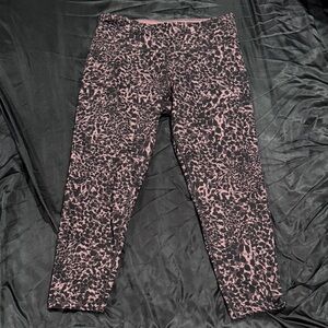 Calvin Klein Performance Stretch Leggings - Black and Purple